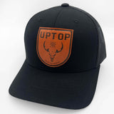 UPTOP WESTERN LEATHER RETRO TRUCKER HAT From UpTop