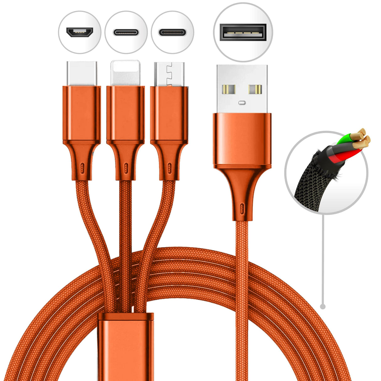 10 Foot 3-in-1 Cable - Refill 12pc from Mila Lifestyle Accessories