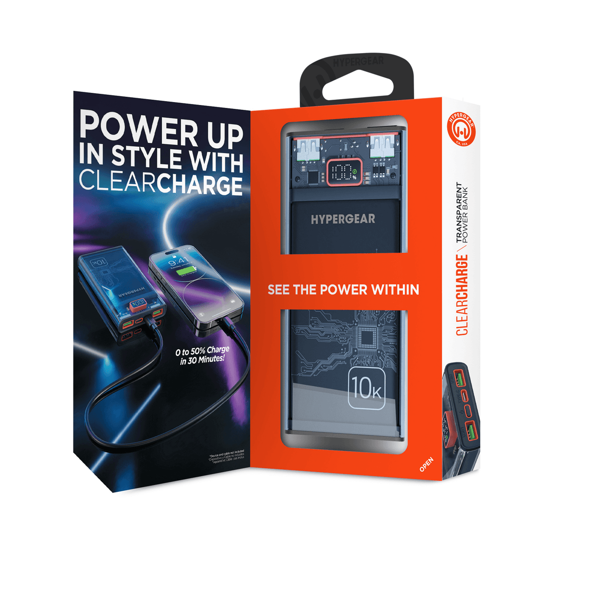 HyperGear ClearCharge 10000mAh Transparent PD Power Bank from Jupiter Gear Home