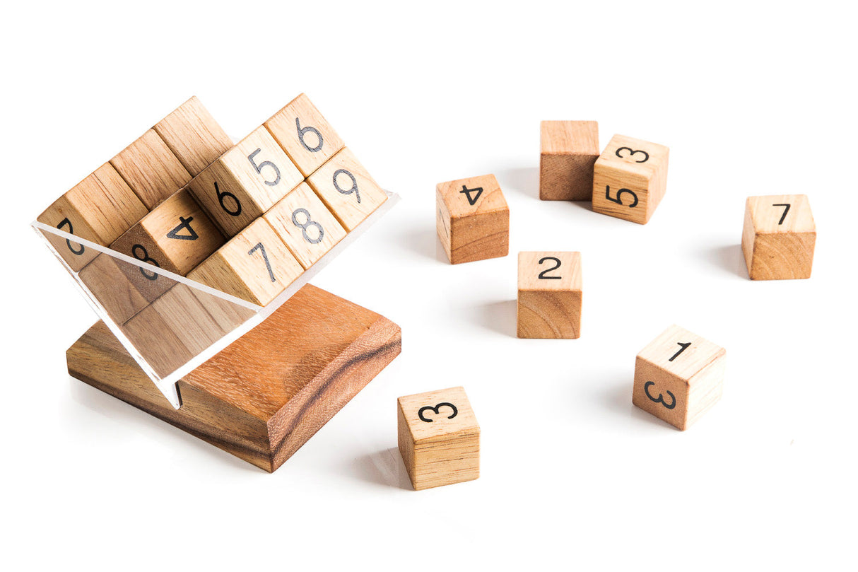 Wooden Sudoku Cube Puzzle from Kubiya Games