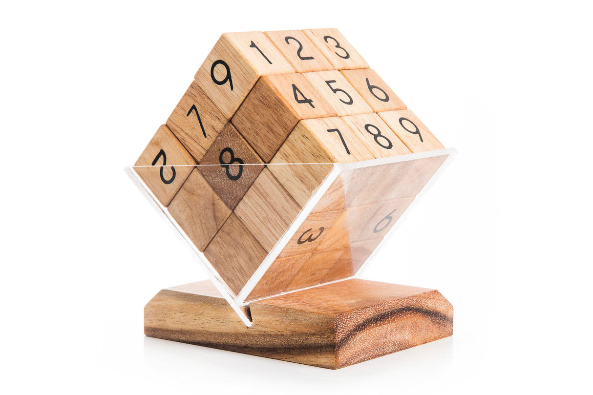Wooden Sudoku Cube Puzzle from Kubiya Games