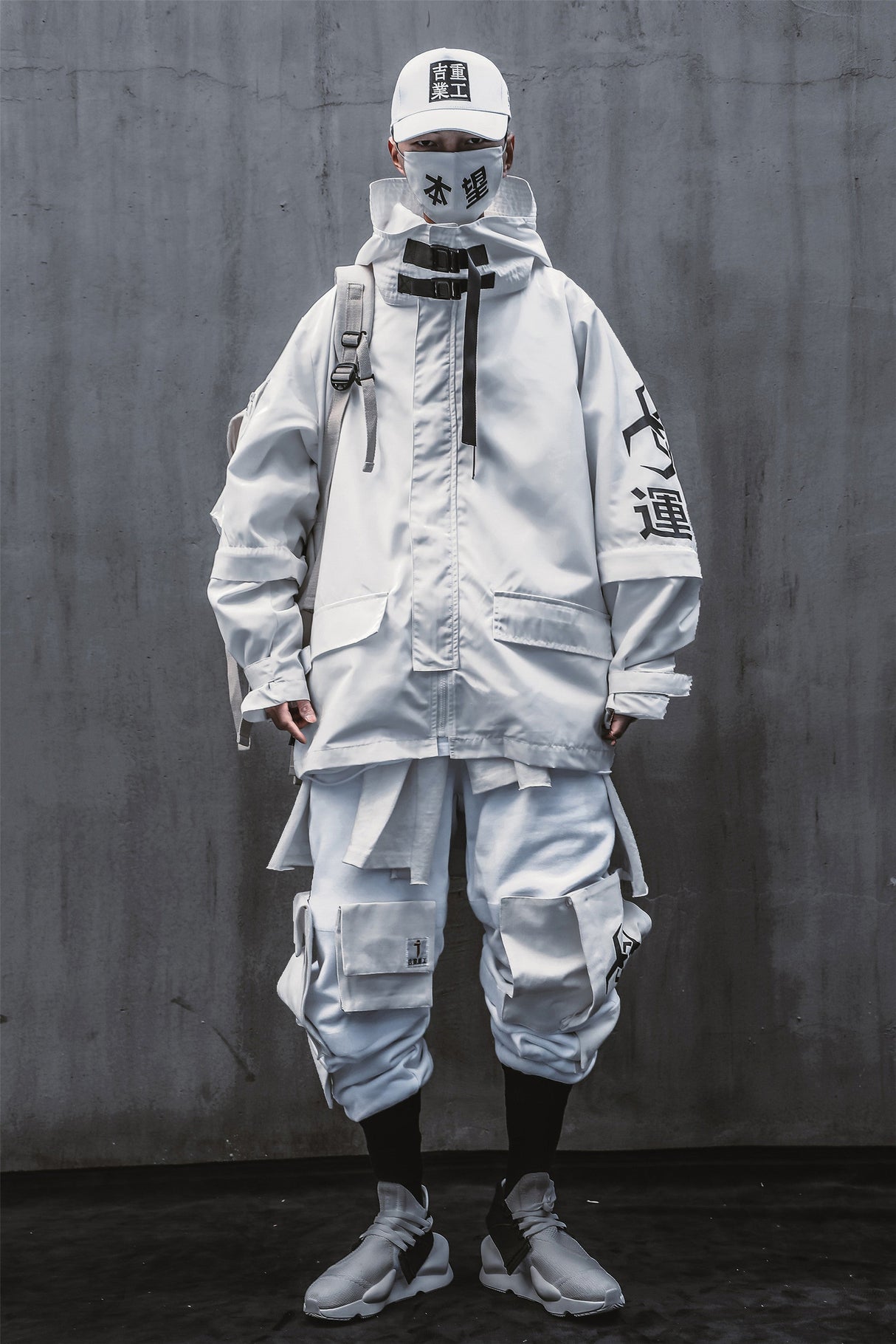 White Atom Bomb Shipment Windbreaker Jacket From Niepce Inc