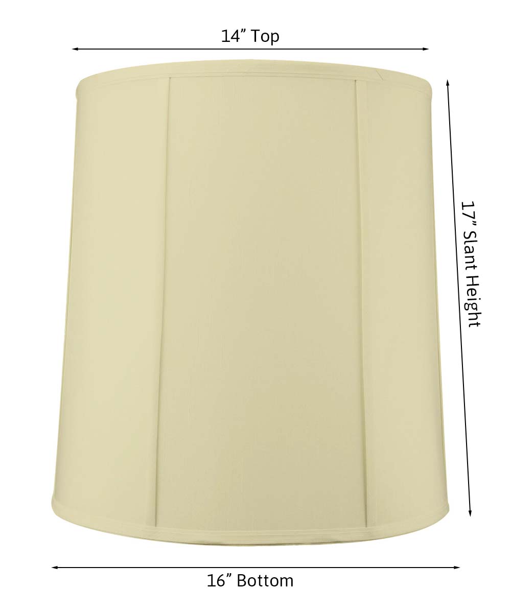 Large 14"x16"x17" Drum Lampshade Egg Shell Shantung, Large Cylinder Replacement Lamp Shade for Tall Table Lamps from LampsUSA