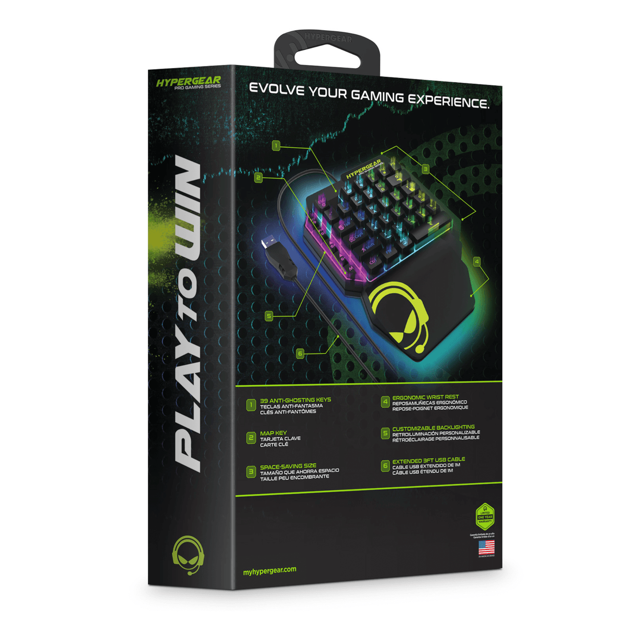 HyperGear KeyVictory One-Handed Gaming Keypad from Jupiter Gear Home