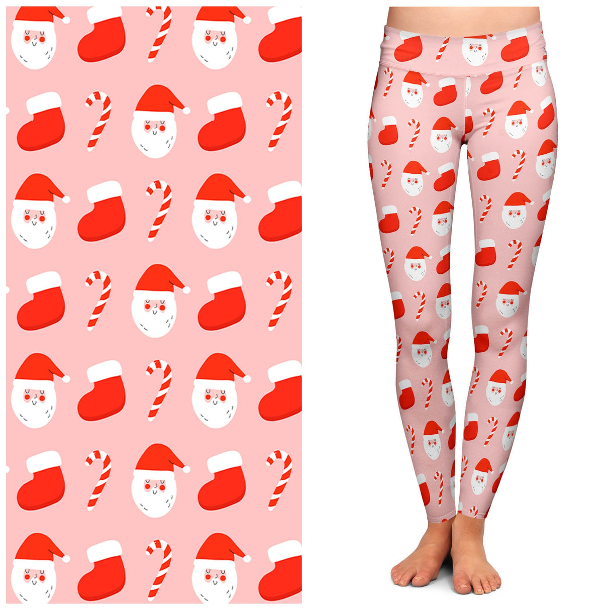 Jolly Santa Buttery Soft Leggings by Lipstick & Chrome From Quirks!