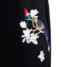 Flowers and Birds Embroidery Joggers  From Niepce Inc