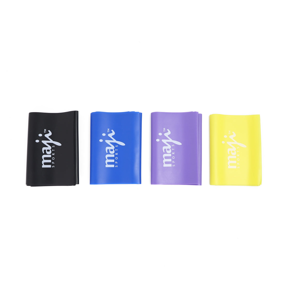 Maji Sports Full Body Exercise & Stretch Bands - Variable Resistance 4 Pack from Jupiter Gear Home