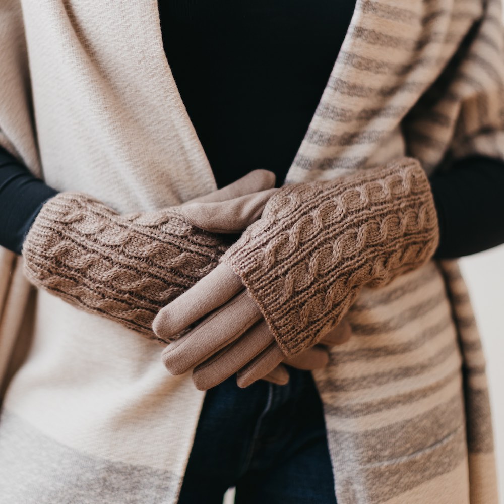 3 in 1 Cable Knit Gloves from Pretty Simple