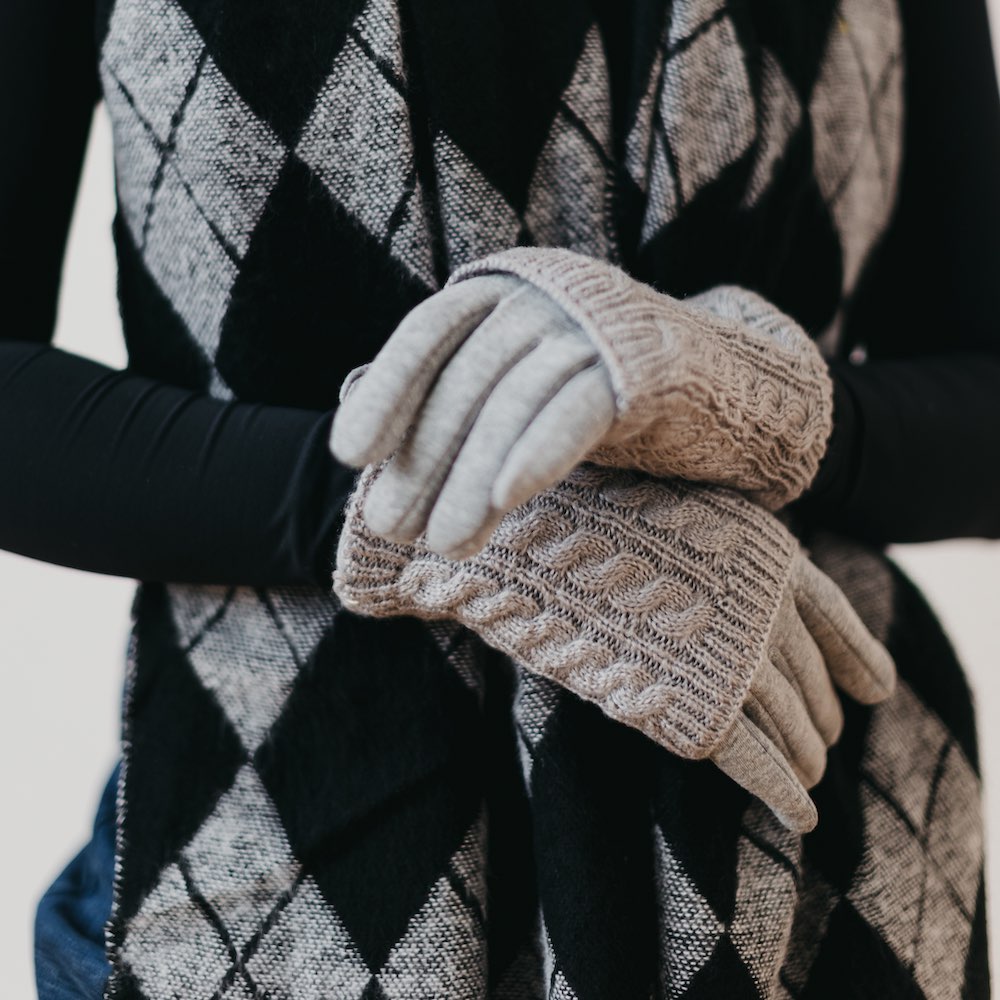 3 in 1 Cable Knit Gloves from Pretty Simple