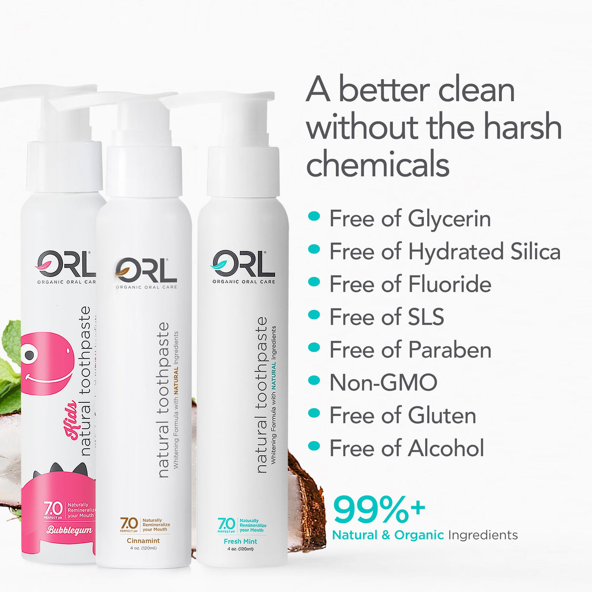 ORL Natural Hydroxyapatite Toothpaste 3-Peat Bundle from ORL