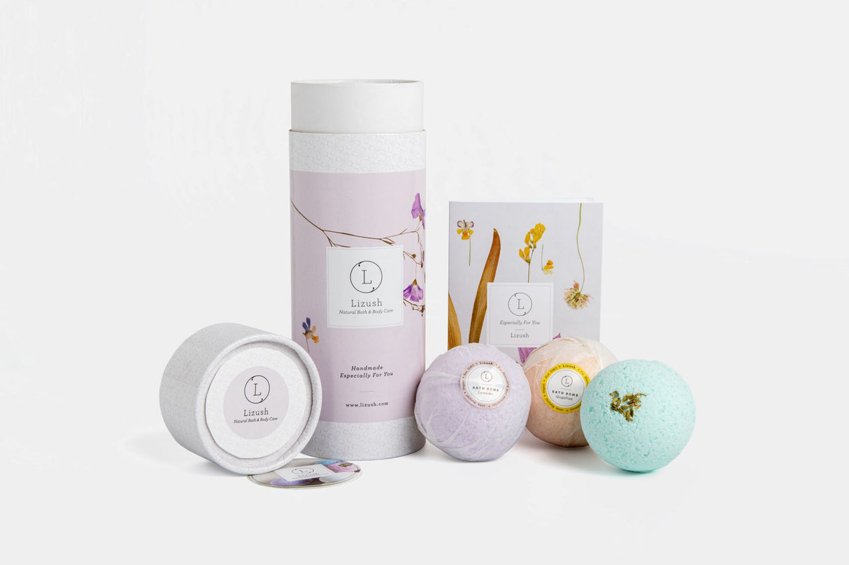 Bath Bombs, Spa Gift Set, Unique gift for Her, Gift for Mother, Care Package, Shower Bombs in a Tube, Relaxation Gift, BFF.. from Lizush