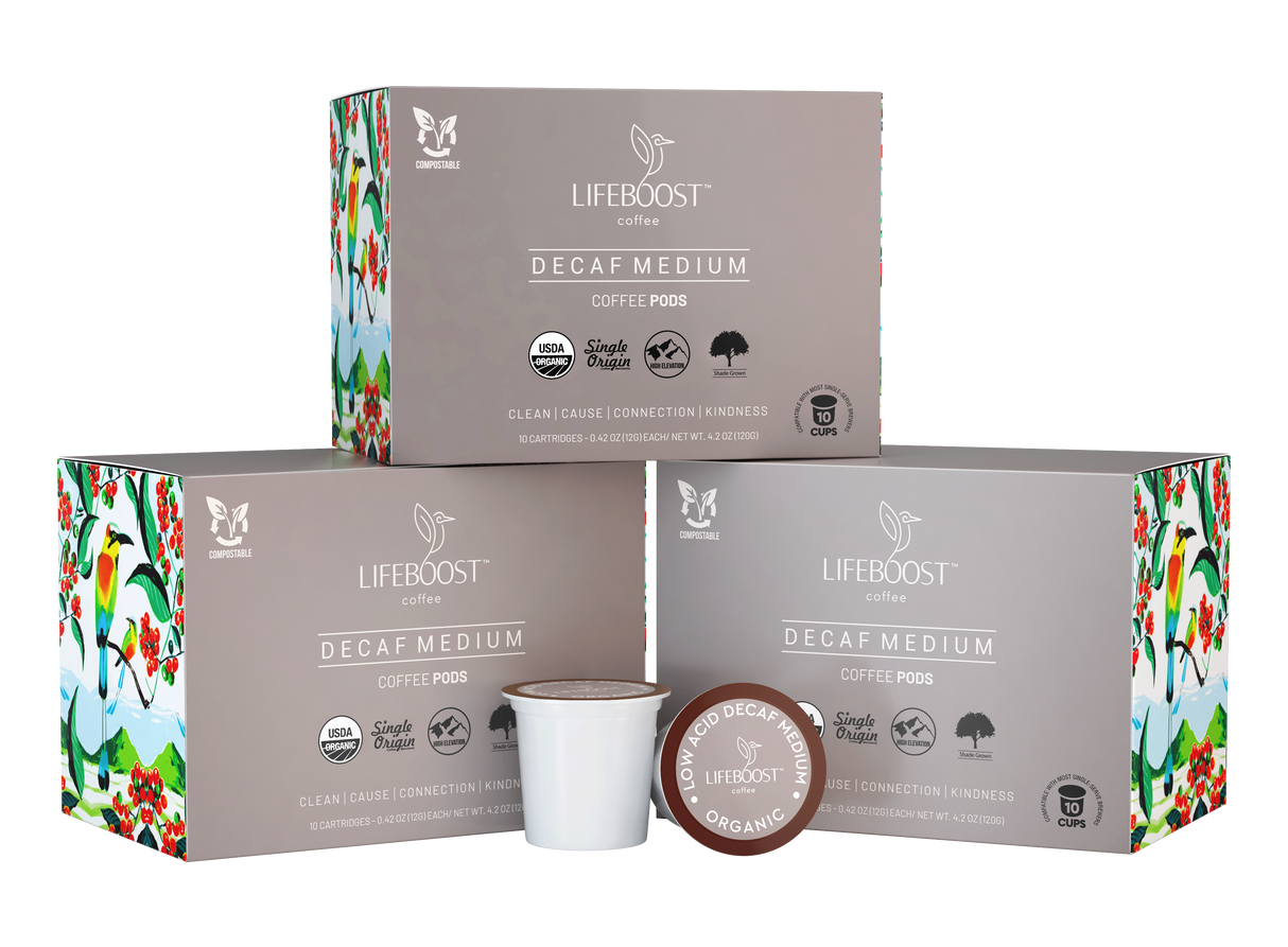 Medium Roast Decaf From Lifeboost Coffee