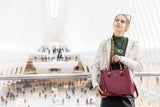 Jane - Black Vegan Leather Satchel from Gunas New York