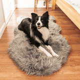 PupRug by Paw.com™ Faux Fur Orthopedic Dog Bed - Curve Charcoal Grey from Paw.com