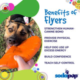 Bottle Top Flyer Durable Rubber Retrieving Frisbee - Orange From SodaPup