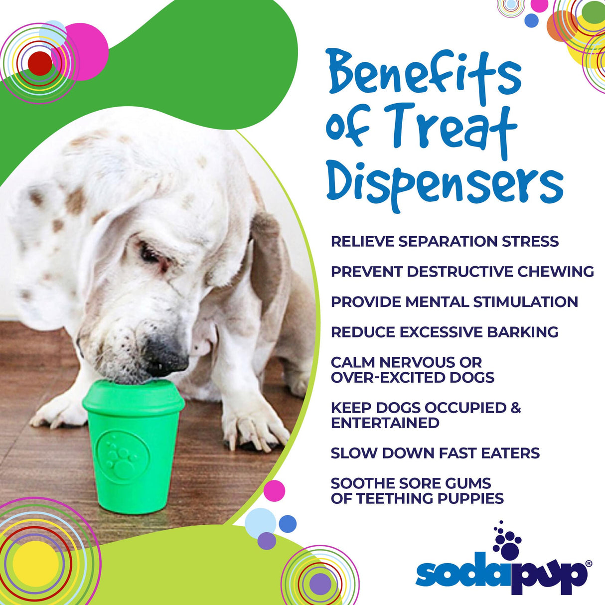 Coffee Cup Durable Rubber Chew Toy and Treat Dispenser From SodaPup