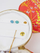 Coral Meadow Flowers Jewelry Pouch from Ash & Rose
