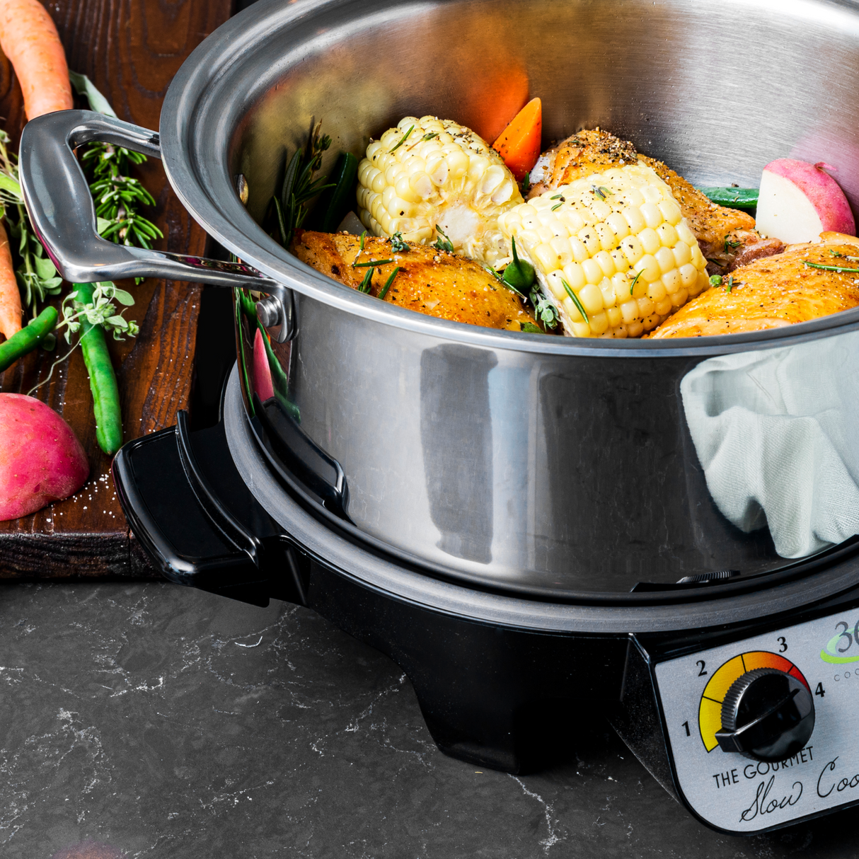 Four Quart Slow Cooker Set From 360 Cookware