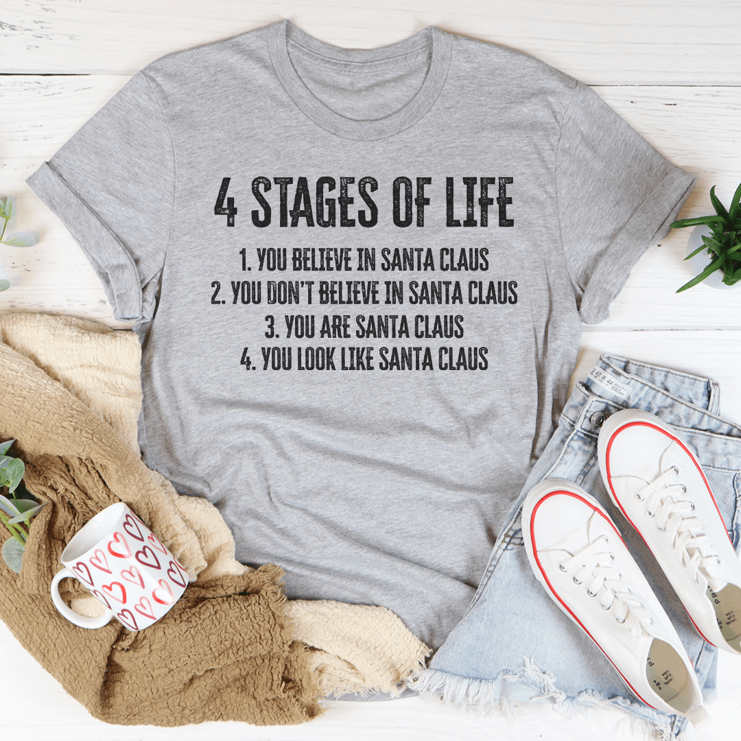Four Stages Of Life Christmas Tee From Peachy Sunday
