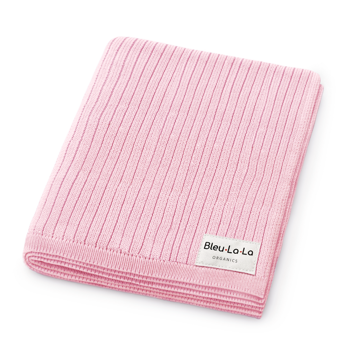 Organic Ribbed Knit Cotton Baby Blanket from Bleu La La