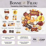 Thankful Themed Dog Treats Gift Box from Bonne et Filou