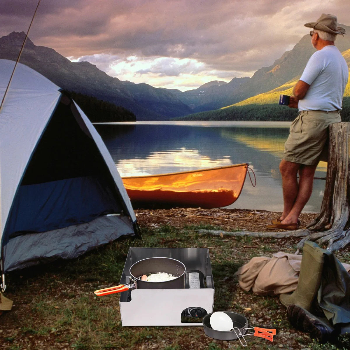 Folding Stainless Steel Stove Windscreen for Outdoor From Redcamp