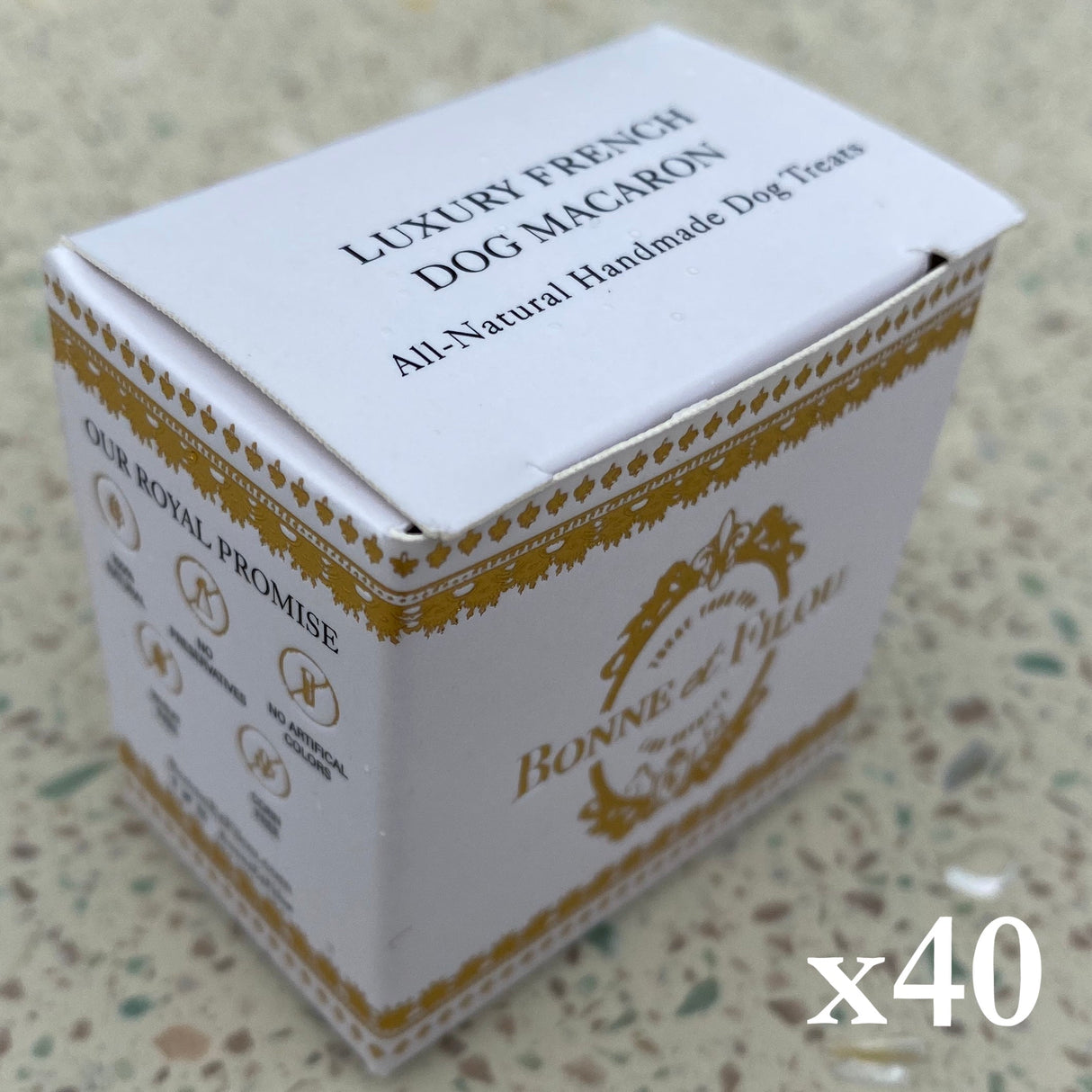 40 Count Dog Macaron Treats Gift Box from Bonne et Filou