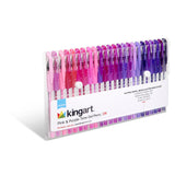 Gel Pens, Soft Grip, 24 Pink & Purple Tone Colors from KINGART