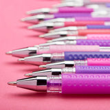 Gel Pens, Soft Grip, 24 Pink & Purple Tone Colors from KINGART