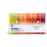 Gel Pens, Soft Grip, 24 Yellow & Red Tone Colors from KINGART
