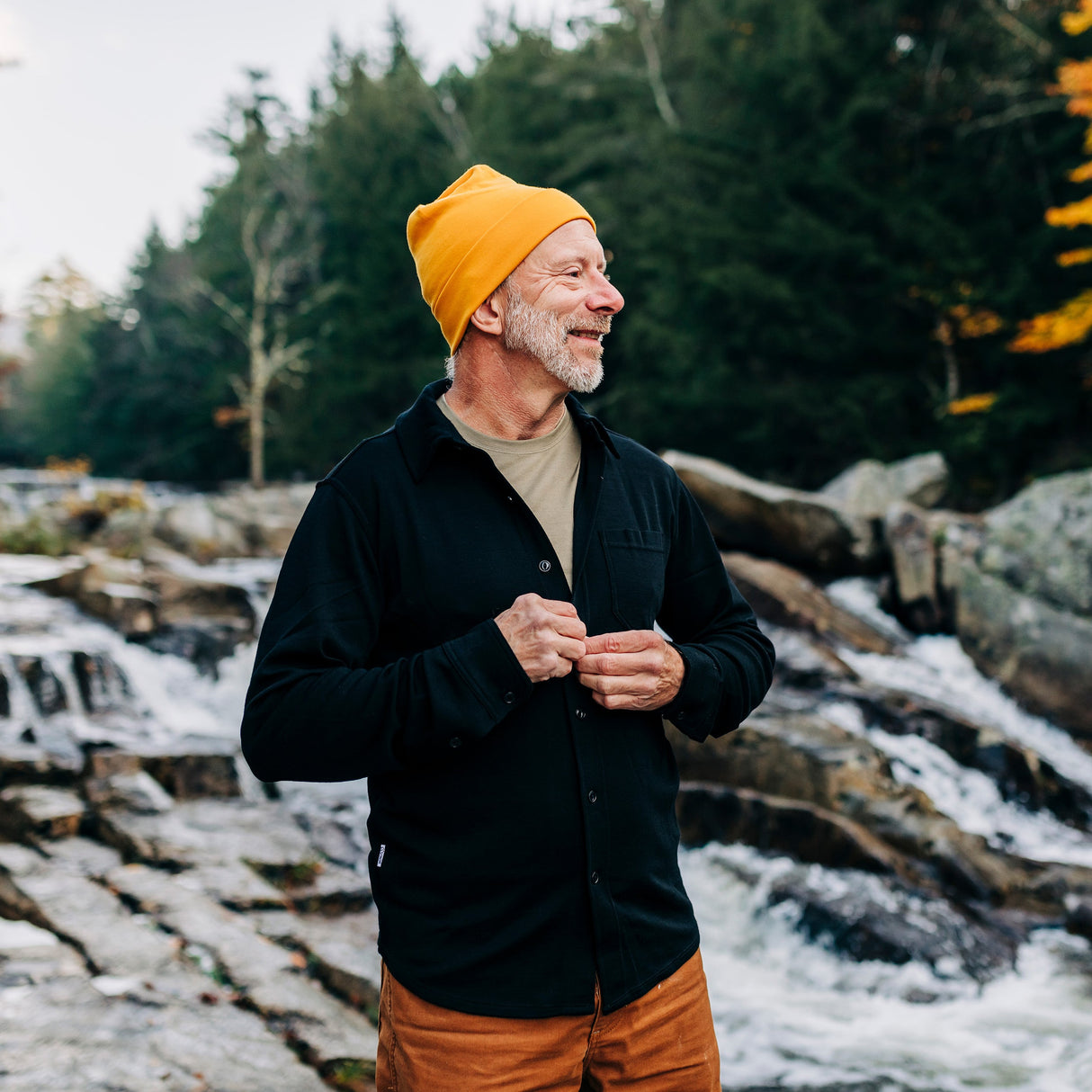 Midweight - Men's Long Sleeve Button Up 100% Merino Wool from Minus33 Merino Wool Clothing