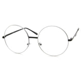 Vintage Era 1920's Large Round Metal Clear Lens Glasses 8714 from zeroUV