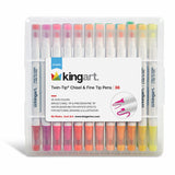 Twin-Tip™ Chisel & Fine Markers 36 Colors from KINGART