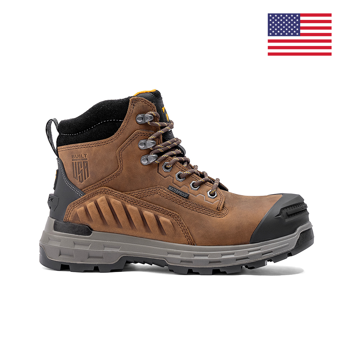 Wildwood 6” Waterproof Composite Toe Brown Boot - Made in USA from Chinook® Footwear