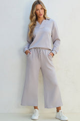 Laylah Textured Top and Pants Set From Threaded Pear