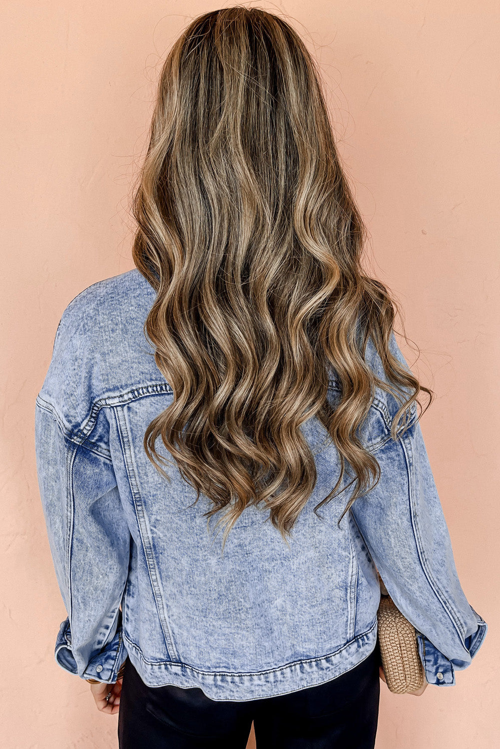 Beau Blue Vintage Washed Flap Pockets Denim Jacket from MsDressly