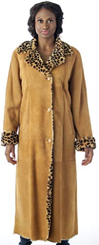 REED Women's Sheepskin Shearling Full-Length Coat - Imported from Reed Leather