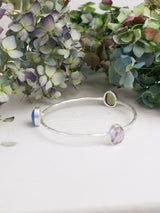 Three Stone Bangle Bracelet (size XS) from Ash & Rose