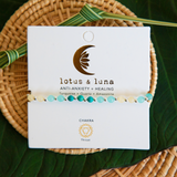 Anti-Anxiety + Healing 4mm Metal Accent Healing Bracelet  From LotusAndLuna