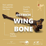 Ostrich Wing Bone (13" x 1.5"): The Ultimate Long-Lasting Chew for Small Dogs & Light Chewers from Savannah Pet Food