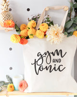 Gym and Tonic Cotton Canvas Tote Bag from The Cotton & Canvas Co.