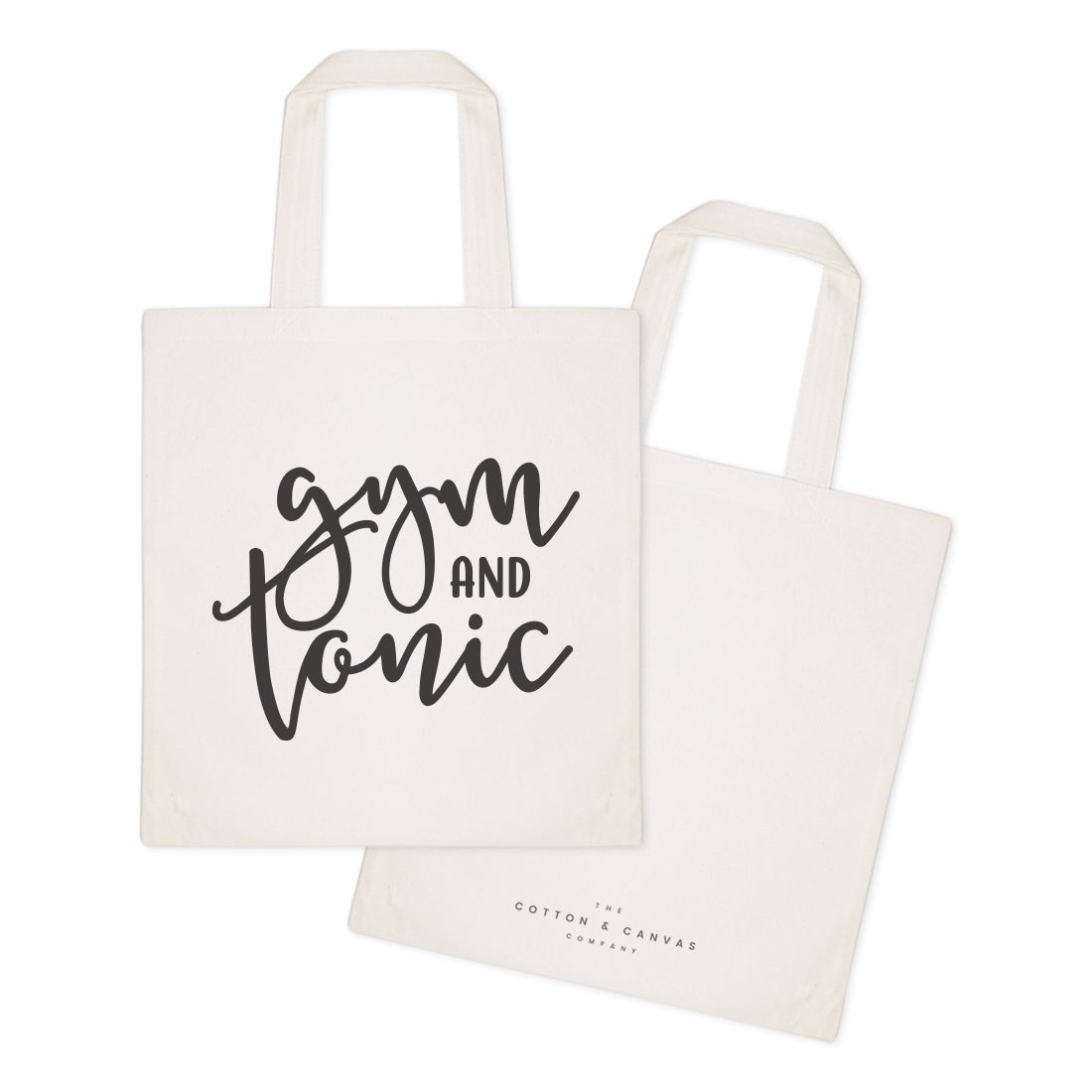 Gym and Tonic Cotton Canvas Tote Bag from The Cotton & Canvas Co.