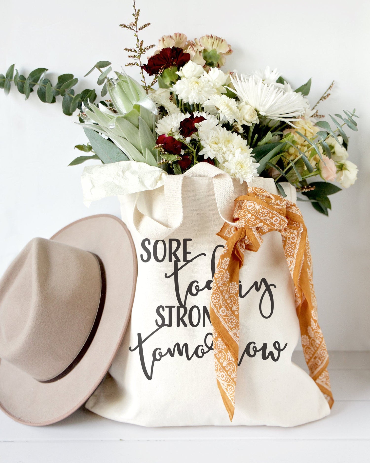Sore Today, Strong Tomorrow Cotton Canvas Tote Bag from The Cotton & Canvas Co.