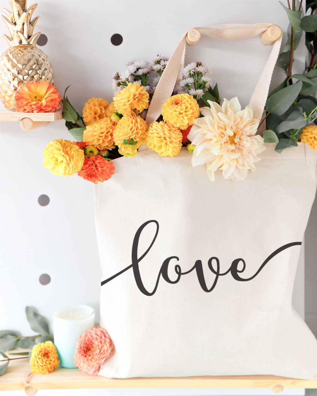 Love Cotton Canvas Tote Bag from The Cotton & Canvas Co.