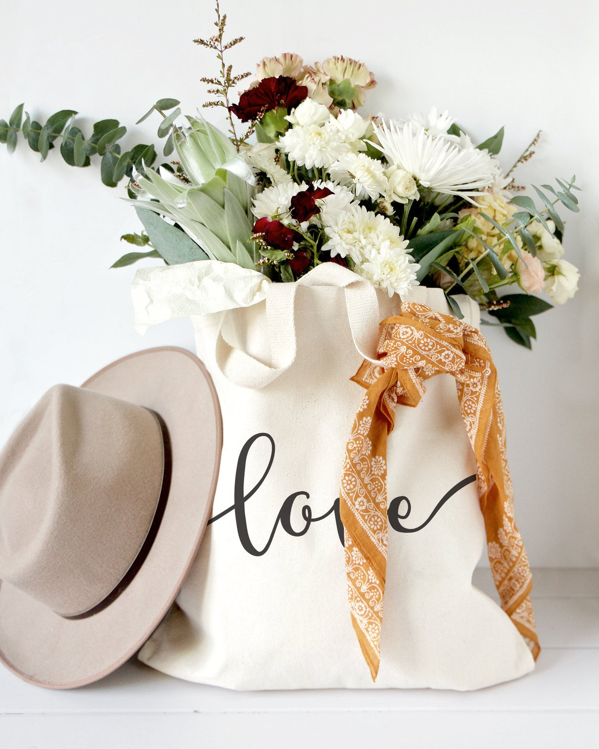 Love Cotton Canvas Tote Bag from The Cotton & Canvas Co.