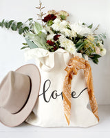 Love Cotton Canvas Tote Bag from The Cotton & Canvas Co.