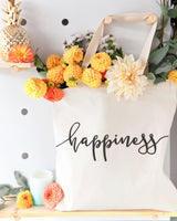 Happiness Cotton Canvas Tote Bag from The Cotton & Canvas Co.