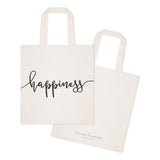 Happiness Cotton Canvas Tote Bag from The Cotton & Canvas Co.
