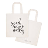 Good Vibes Only Cotton Canvas Tote Bag from The Cotton & Canvas Co.