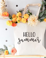 Hello Summer Cotton Canvas Tote Bag from The Cotton & Canvas Co.